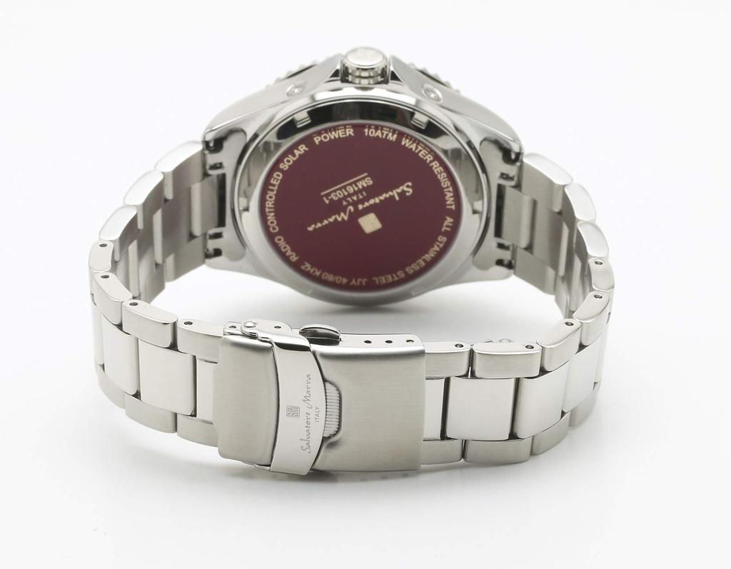 Salvatore Marra Мужские часы радио солнечные бизнес популярный бренд водонепроницаемый подарок синий с тканью SSBL [параллельный импорт]