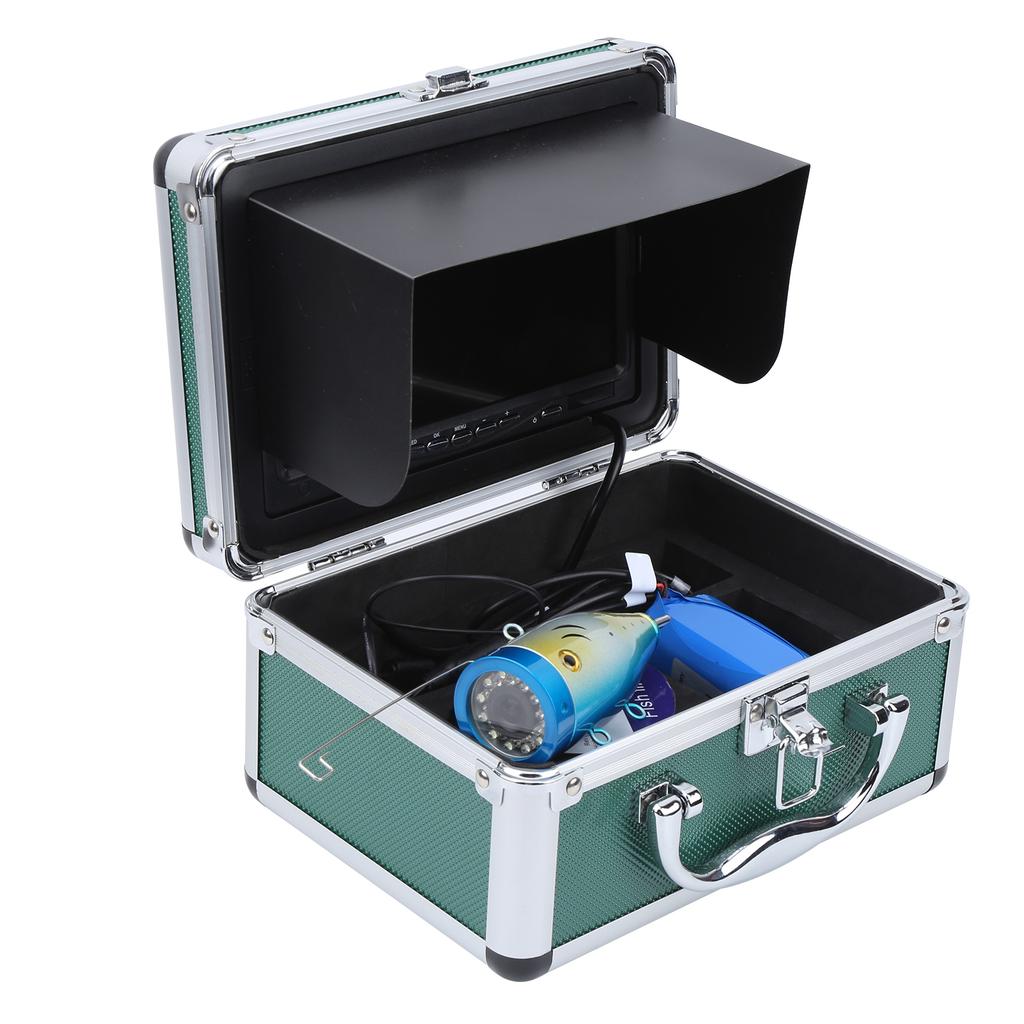 7in TFT 24 Lights 1200TVL Underwater Camera Fish Finder IP68 Waterproof 30m Cable Night View