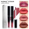 MLSMILE Набор матовых помад 12 цветов, Высокопигментированный увлажняющий блеск для губ, Карандаш-лайнер для губ, Стойкий к смазыванию, Не прилипающий к чашке цвет губ