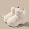 Women's Indoor Suede Faux Fur Fleece Lined Ankle Boots Cozy High-Density Winter Bootie Breathable Warm Shoes with Non Skid Sole for Women