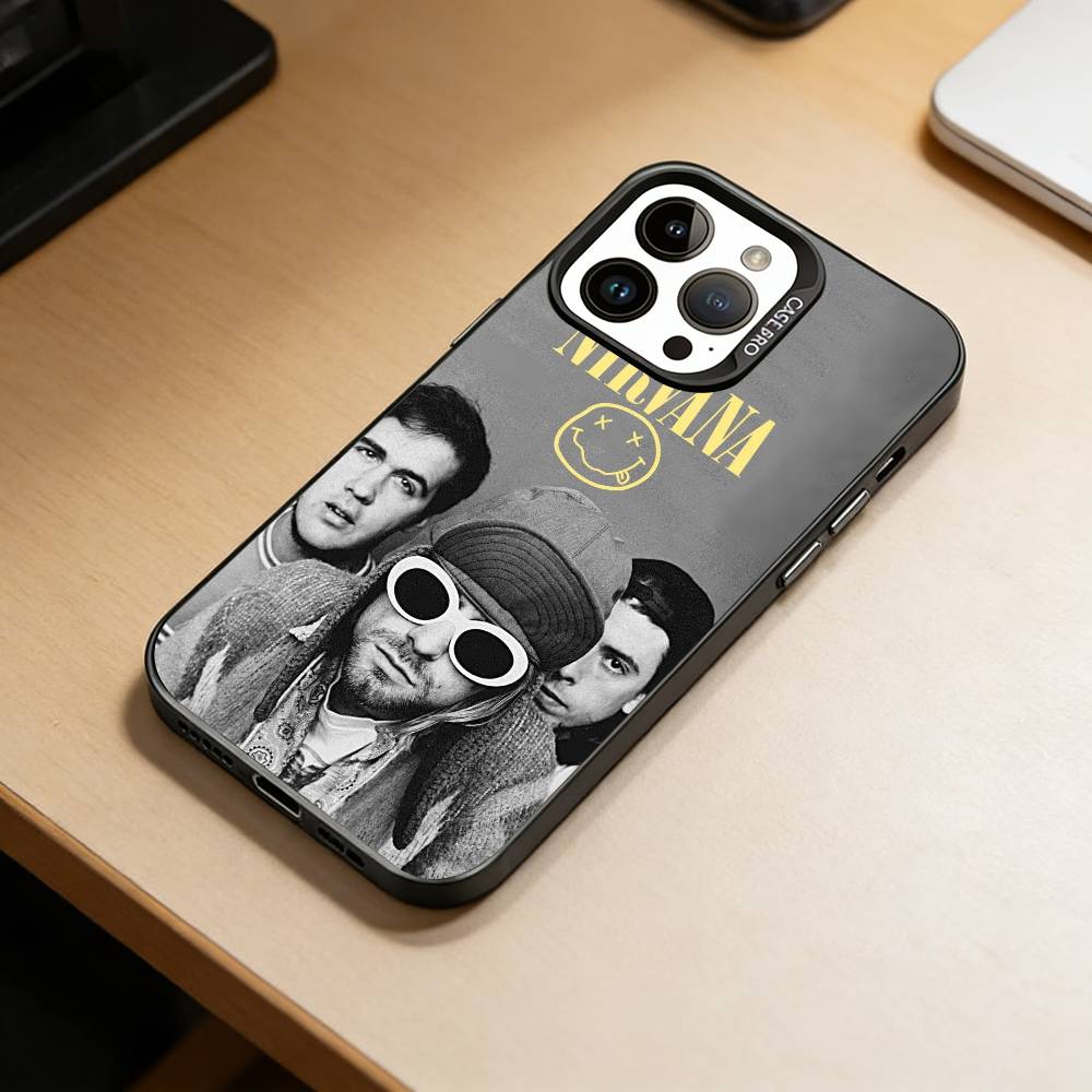 N-Nirvana Phone Case For iPhone 17,16,15,14,13,12,11 Plus,Pro Max,XS,Colorful Silver Phone case Funda Cover