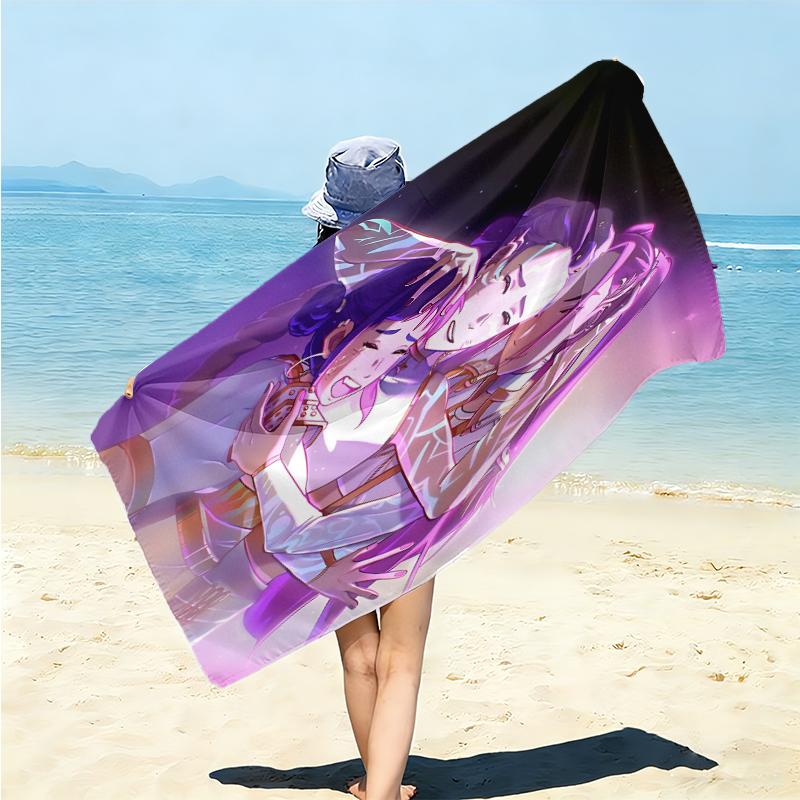 1Pc Purple Embrace Beach Towel Microfiber Beach Towel Thin Absorbent For Beach Swimming Yoga Bath Sports 0917203