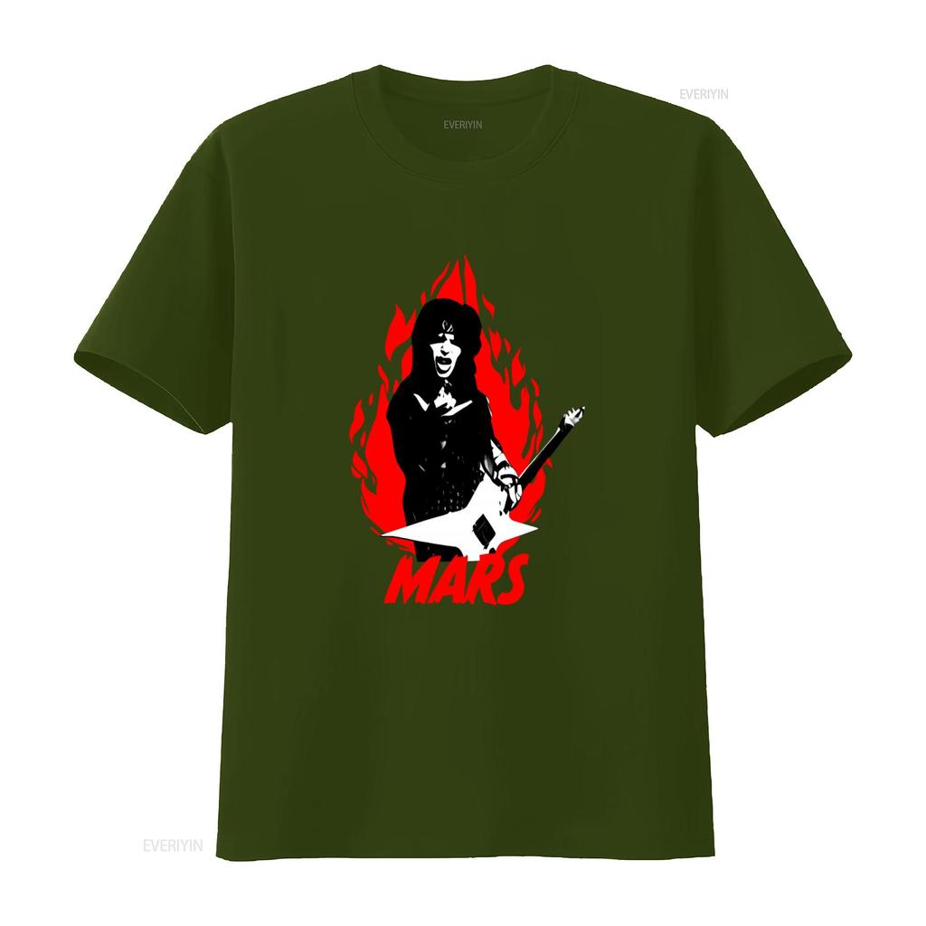 Mick Mars T Shirt Glam Rock Heavy Metal Guns Guitarist Fire Design Vintage Slightly Unisex Stretched Streetwear Stylish