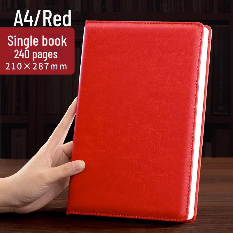 Супер толстый кожаный деловой блокнот с простым логотипом