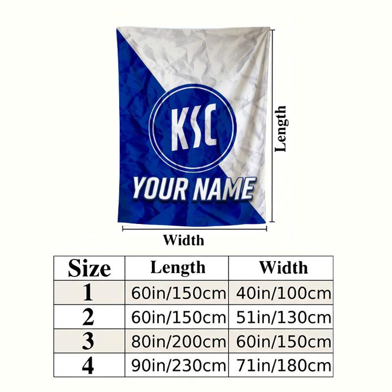 Custom Name Karlsruher Sc Wall Tapestry Aesthetic Wall Hanging Printed Fabric Blanket Decorative Tapestries for Bedroom Living Room Home Decor