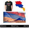 Armenia MMA Kick Boxing UFC Muay Thai T-Shirt Graphic Flag Retro Vintage Armenian Symbol Emblem 3D Print Men Women Short Sleeve Round Neck