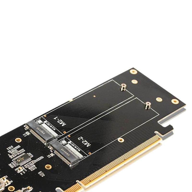 Адаптер расширения на 4 SSD M.2 NVMe для PCIe 5.0 X16 Поддержка до 4 накопителей Большая емкость хранения и управление RAID