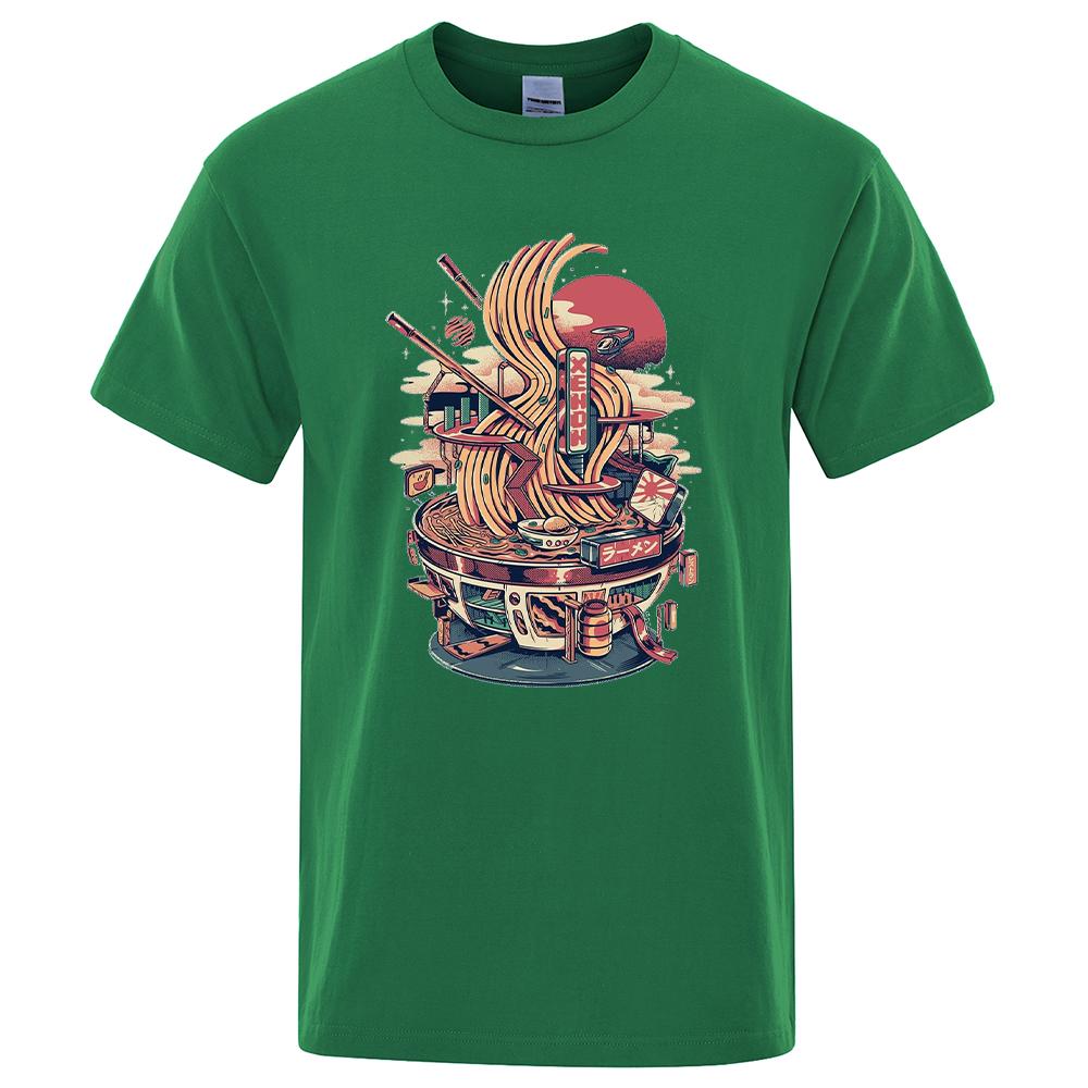 Мужские футболки с принтом «Япония Харадзюку Суши» Удобная одежда Винтажная футболка свободного покроя Мужская повседневная летняя футболка