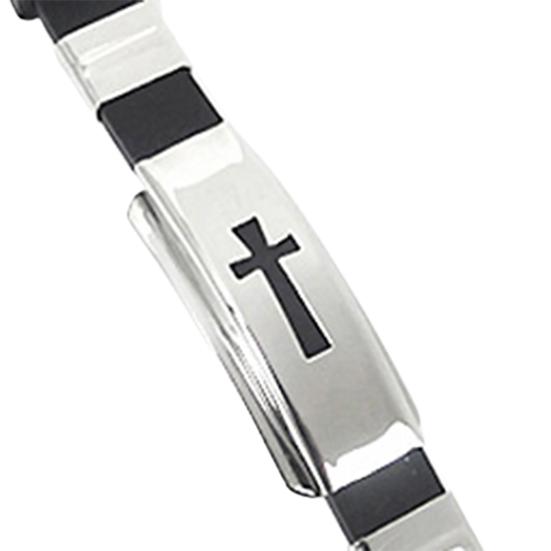 Унисекс Браслет-манжета из нержавеющей стали с крестообразным узором, подходящий ко всему, для вечеринки