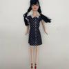 Poseable Adams Family Wednesday Addams Doll With Umbrella And Dotted Outfits 5 And 11 Joint Options