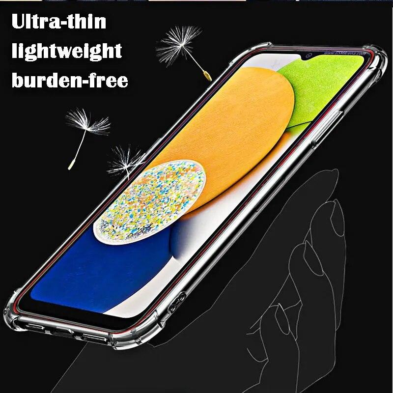 Мягкий чехол для телефона Samsung Galaxy A03, прозрачный ТПУ для Sumsung A 03 6,5 "SM-A035F, противоударный чехол с защитой от царапин