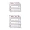 Storage Box Pull-Type Design Large Capacity Multi-layer Desk Storage Container Cosmetics Office Supplies Organizer