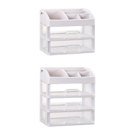 Storage Box Pull-Type Design Large Capacity Multi-layer Desk Storage Container Cosmetics Office Supplies Organizer