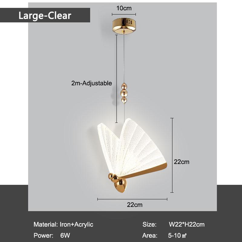 Nordic Butterfly Interior LED Cord Подвесные светильники Люстры Лампы для Спальни Гостиной Подвесные светильники Главная