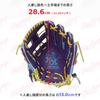 Rawlings PRO EXCEL Wizard COLORS GR5FHW2CN52MG Baseball inches HOH® #02 Glove, Softball, Infield, Purple/Saxophone Blue, 11.25 (Right-handed throw)