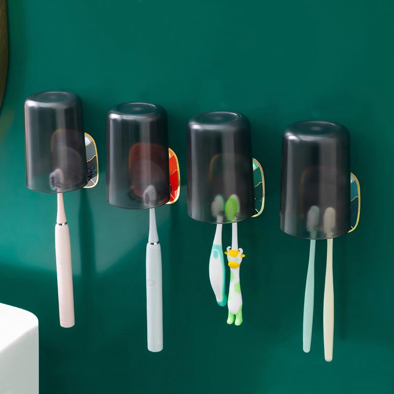 Креативная стойка для хранения зубных щеток, домашняя бесплатная перфорационная стойка, настенная стойка для хранения зубных щеток, чашки для полоскания рта