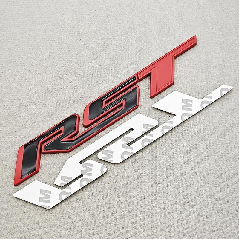 AABHC1 3D Metal Car Sticker Logo RST Emblem Front Fender Rear Trunk Badge For Chevrolet Silverado Tahoe Suburban Traverse Accessories
