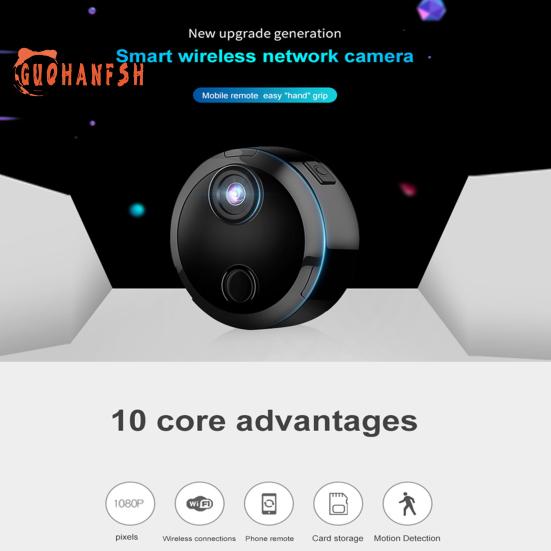 Мини-камера HDQ15 — HD-совместимая, обнаружение движения, инфракрасное ночное видение, 1080P, беспроводная камера наблюдения