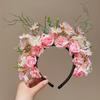 Cloth Ethnic Style Flower Headband Headdress Simulation Flower Hair Band  Ladies/Girls