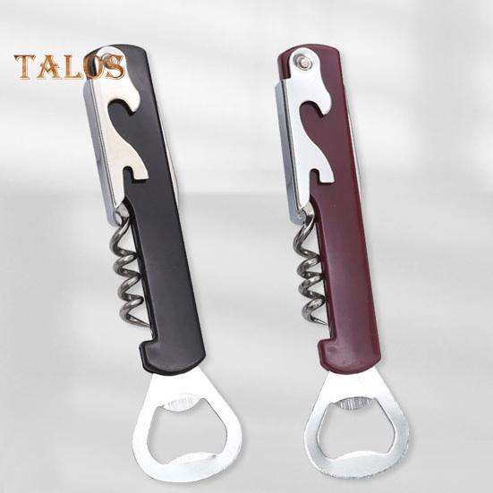 Открывалка для бутылок 3 в 1, дизайн, прочный штопор для вина, открывалка для пива из нержавеющей стали с резаком для домашней кухни