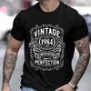 40th Birthday T-shirts Vintage 1984 Aged To Perfection Tshirts 20th/30th/50th/60th/70th/80 Tees Unisex Tops Born In 1984 Gift