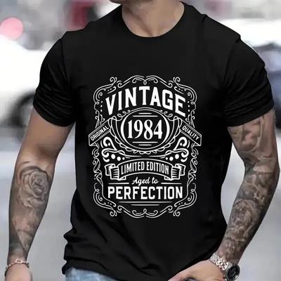 Футболки на 40-летие, винтажные футболки 1984 года «Aged to Perfection», футболки 20/30/50/60/70/80, топы унисекс, подарок 1984 года рождения