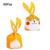 50 шт. Пластиковые пакеты для конфет с кроличьими ушками, мультяшные многостильные пакеты с длинными ушками кролика, милые пакеты для упаковки печенья с животным узором, печенье