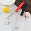 2 Pcs Rubber Egg Whisk Stainless Steel Kitchen Utensil New Foldable Whisk  Cooking
