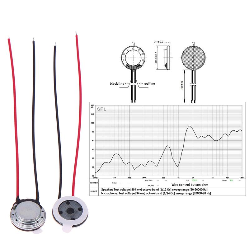 5/10 шт. 8 Ом 0,5/1 Вт Круглый динамик 10 мм Мини Ультратонкий Громкоговоритель Рупор Для Мобильного телефона Компьютера DIY Ремонт