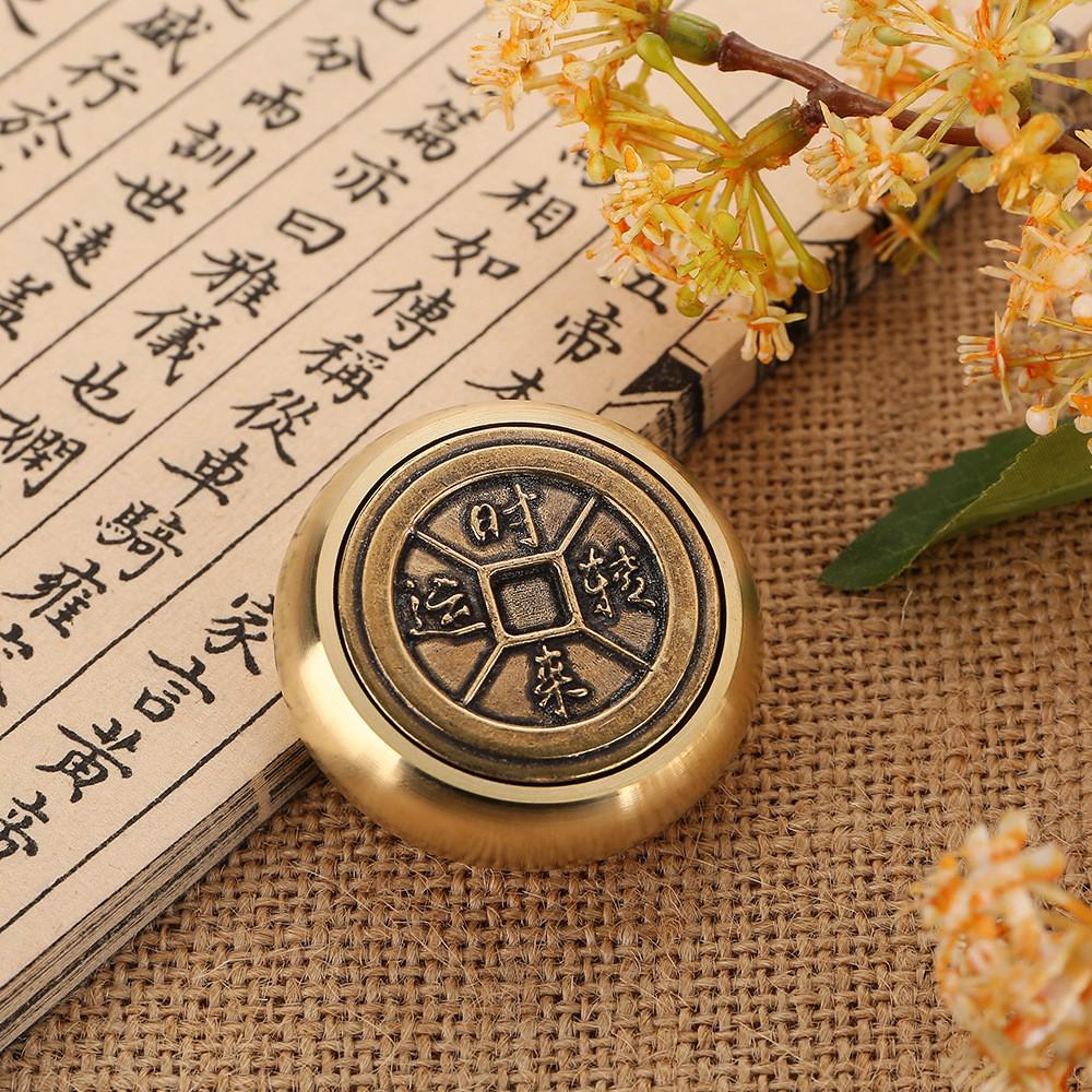 Латунные шестигранные декомпрессионные монеты для зарабатывания денег с изображением пяти императоров, медные монеты, орнамент