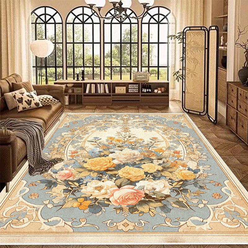 Ковер в европейском стиле большого размера для гостиной, роскошные ковры для украшения дома для спальни, лаунжа, противоскользящий, моющийся, придверный коврик