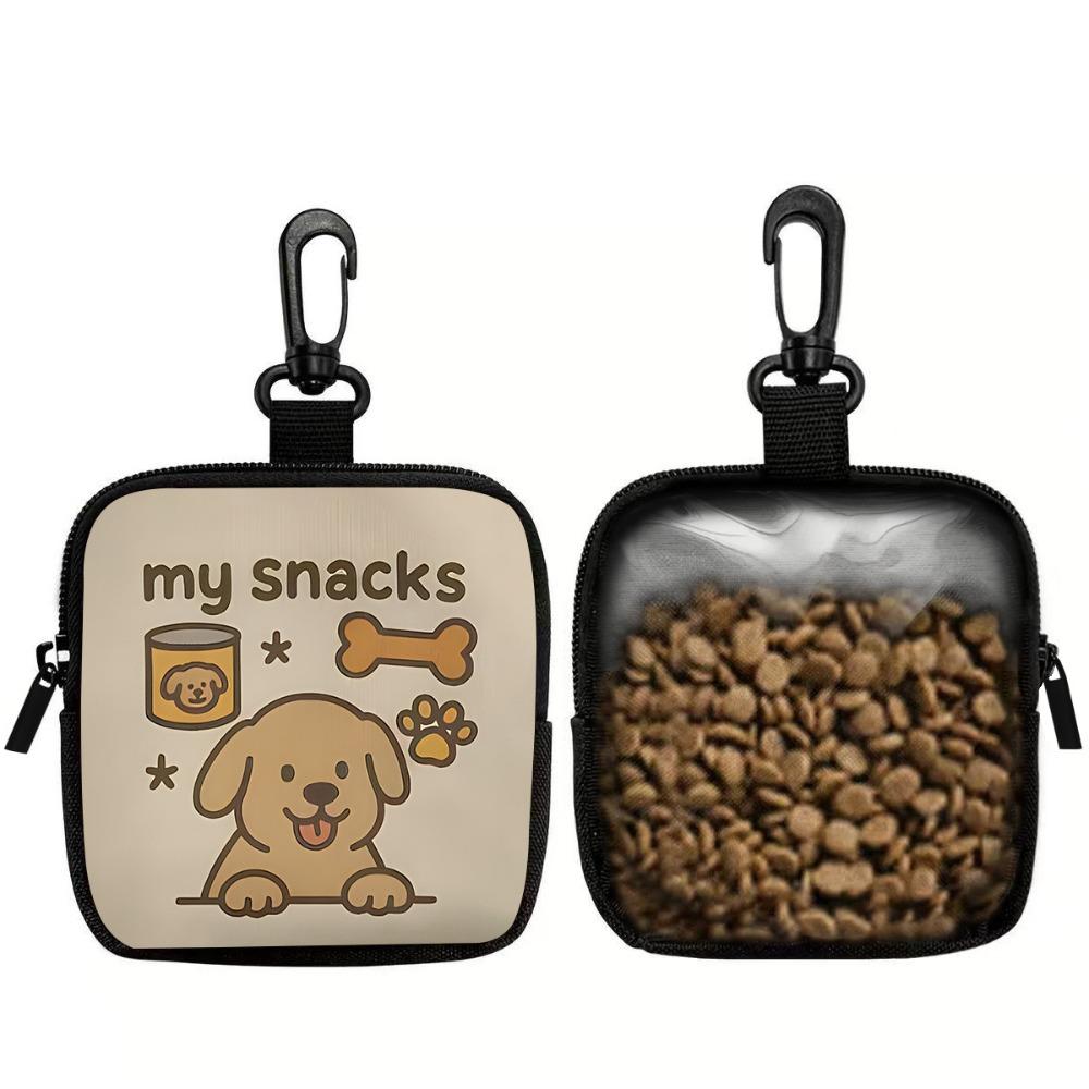 Transparent Window Dog Training Bag Portable Pet Snack Bag Dog Treat Pouch  Puppy Training
