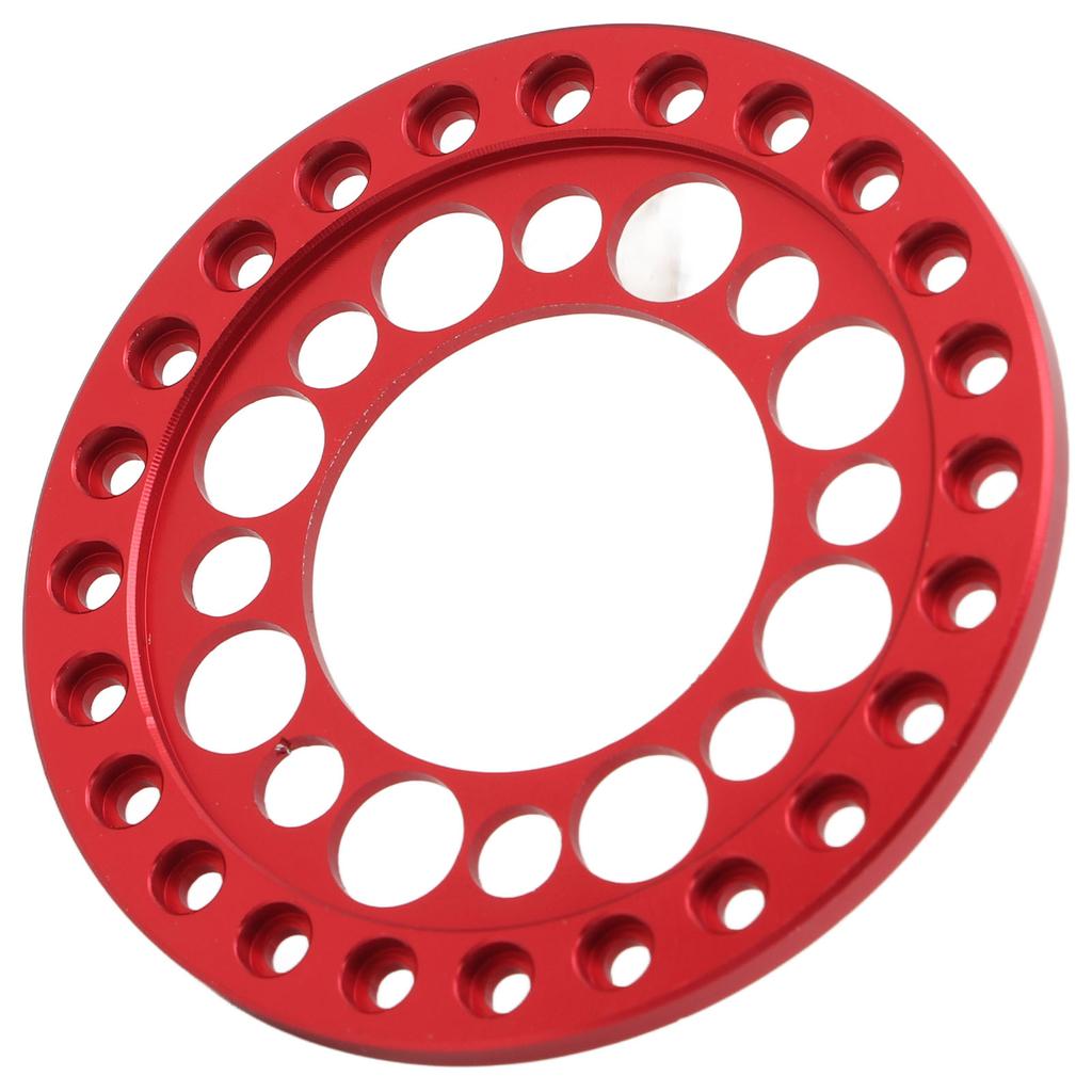 4pcs RC Wheel Rim Ring Beadlock Wheel Rim Replacement Ring for Axial SCX10 90046 for Traxxas TRX4 1/10 RC Car Red
