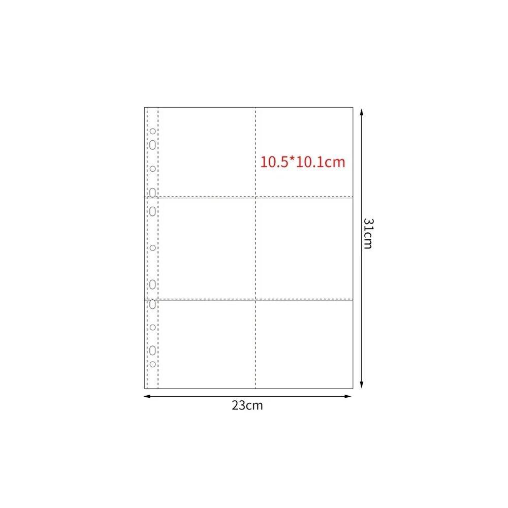 Несколько карманов A4 Kpop фотокарточка переплет прозрачный DIY фотоальбом сменные страницы 4 отверстия 4 кольца PP фотокарточка держатель