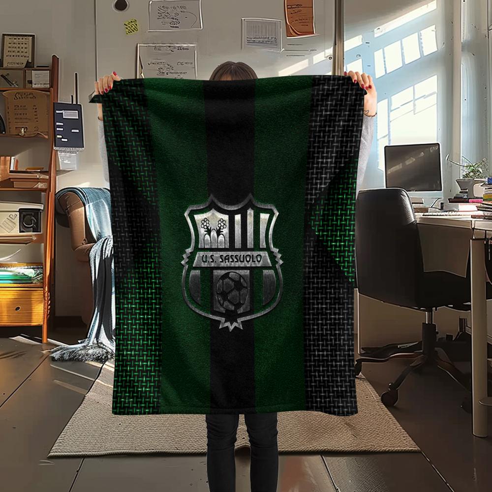 Sassuolo Football Club,pattern Flannel Blanket, High quality Comfortable for All Seasons, Home Decor, Warmth and Comfort, Perfect for Gifts.
