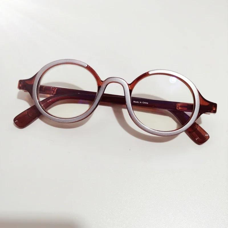 Маленькие очки для чтения в круглой оправе, ретро-очки для пресбиопии, блокирующие синий свет, очки для дальнозоркости + 1,0 .. + 4,0 очков