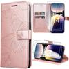 Защитный чехол - E.F.CONNECTION - Для Xiaomi Redmi Note 14 Pro 5G - Розовый - С рисунком Бабочка - Искусственная кожа