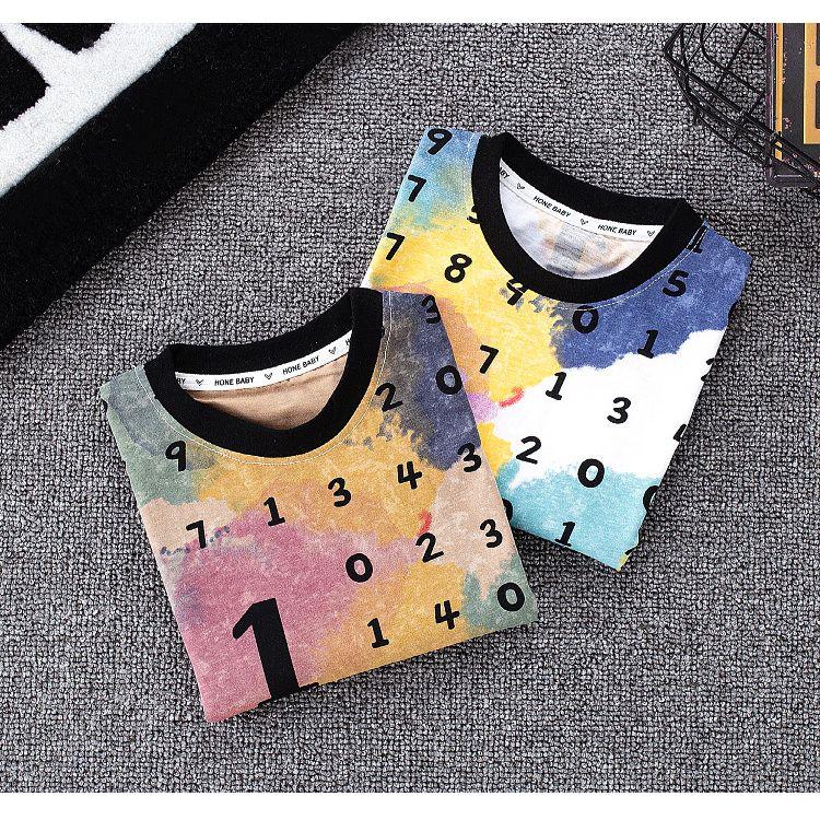 Детская летняя футболка с коротким рукавом, летний наряд для мальчиков, новая футболка с принтом тай-дай для малышей, в стиле граффити
