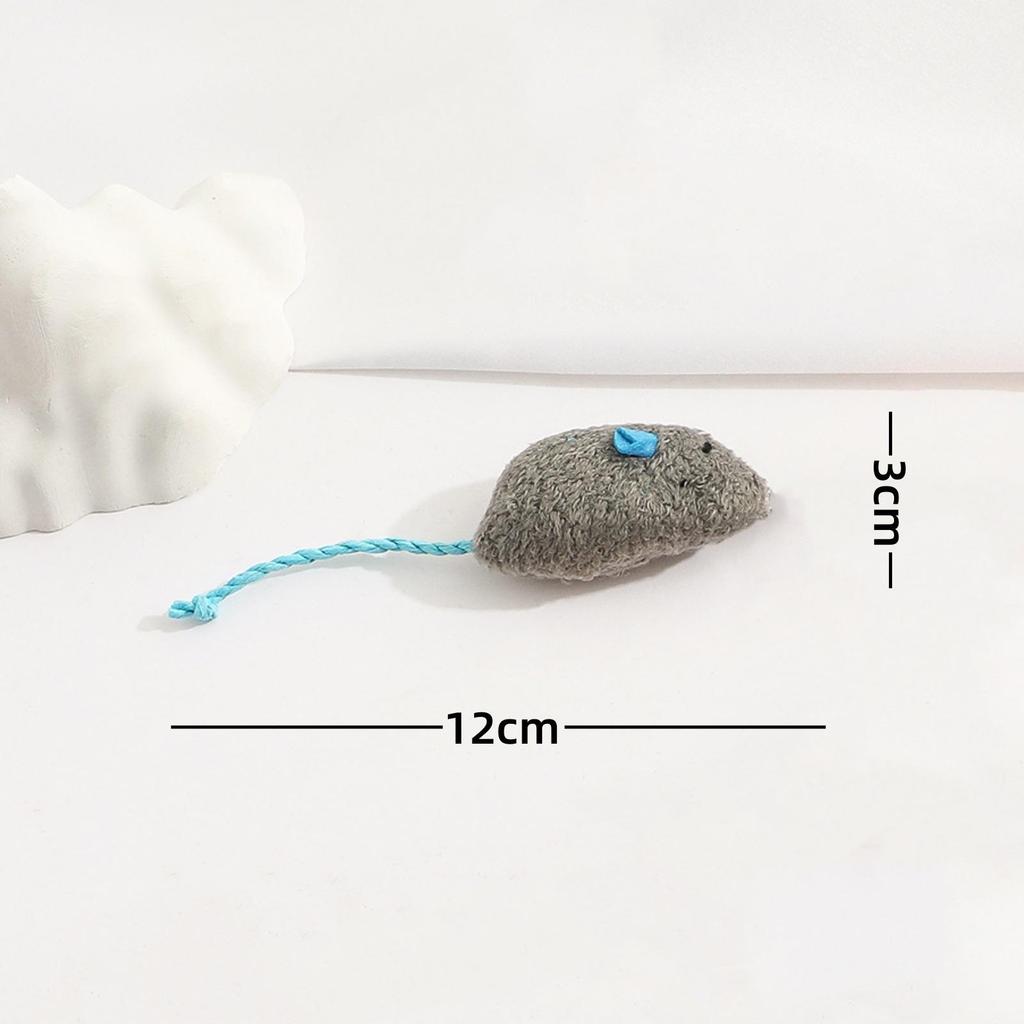 Набор игрушек для кошек: Плюшевая мышь с перьями, молярная и устойчивая к укусам