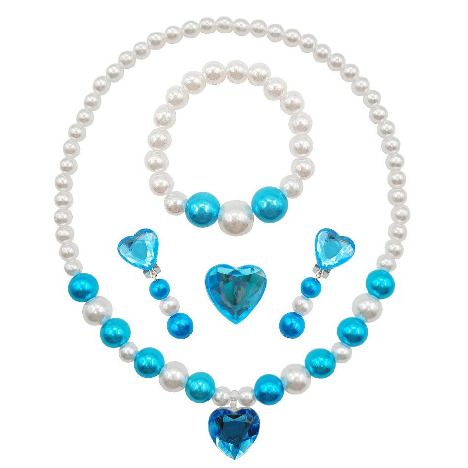 Elsa Sequin Classic Train Dress with Wig In Purple and Blue