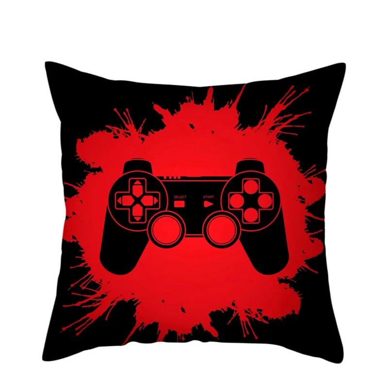 45 X 45cm Colorful Cartoon Keyboard Home Pillowcase Video Game Party Pillow Cover Happy Birthday Decoration