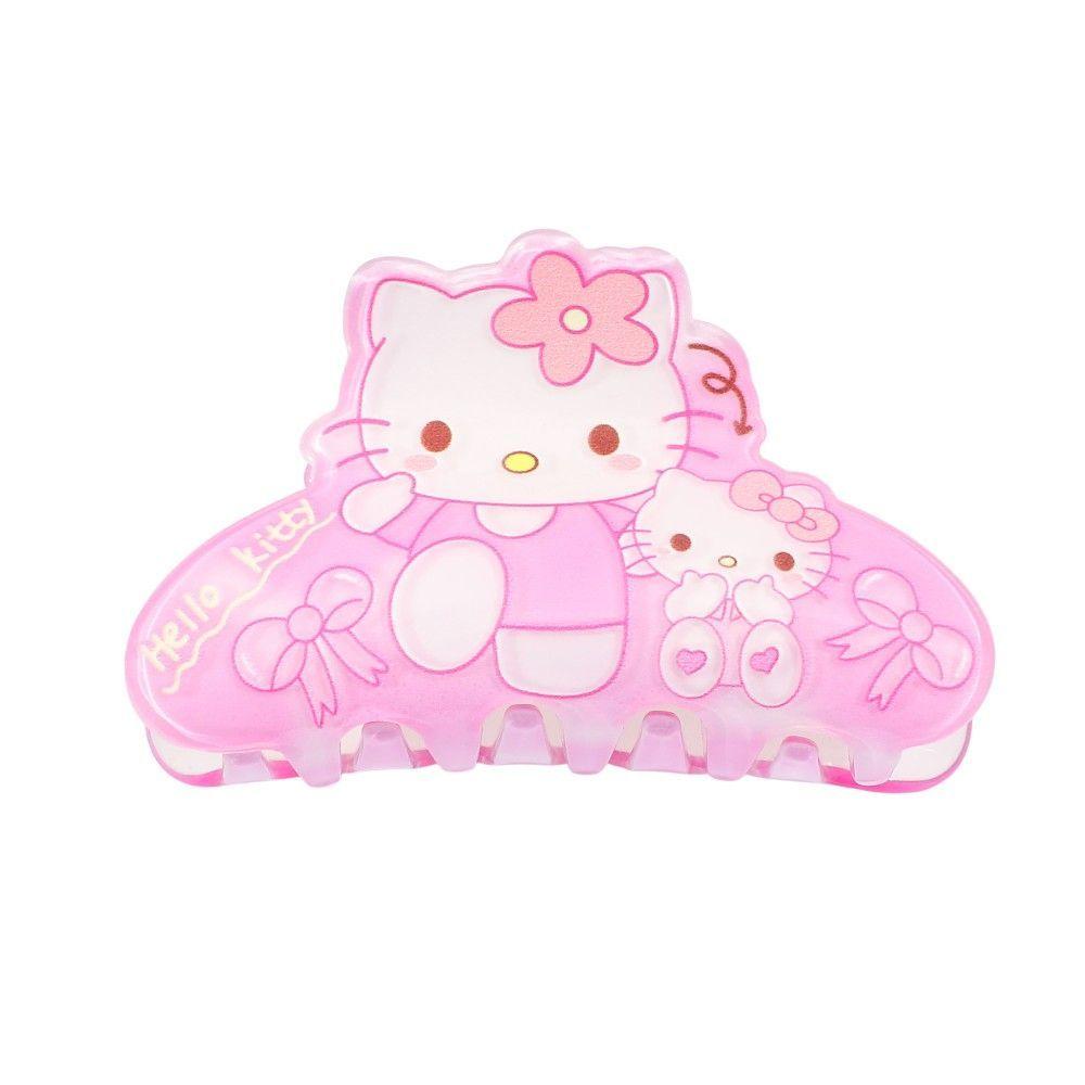 Заколка для волос с принтом My Melody на затылок, милая мультяшная, большого размера, зажим-челюсть для густых волос, женщин, для хвоста, пучка, прически, для повседневного использования