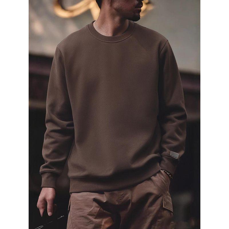 Heavyweight 520g Sweatshirt, Stiff American Retro Style, High Weight, Men's Winter Fleece-Lined Thickened Top, Export Men's Jacket