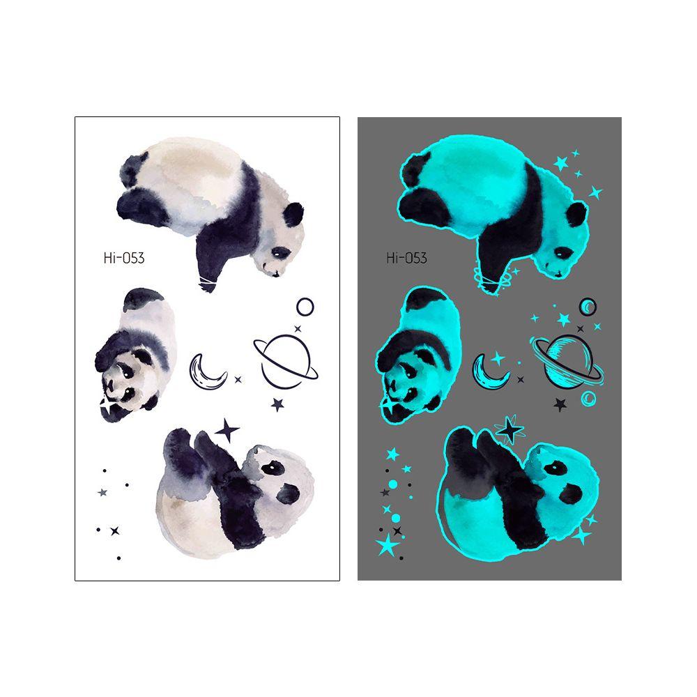 Star Feather Men Women Tattoo Sticker Blue Luminous Fake Tattoo Temporary Tattoos Body Art