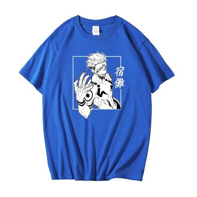 Jujutsu Kaisen Аниме Графическая футболка Unisexga Хип-хоп Унисекс Негабаритная футболка Harajuku