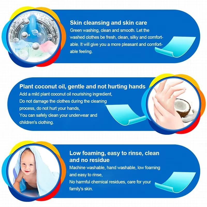 Объемное мыло для стирки Новая формула Стиральный порошок Листы Нано Концентрированный стиральный порошок для чистки стиральных машин Чистка