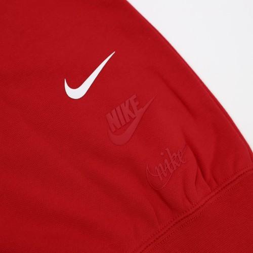 Nike Худи с принтом букв, пуловер, свободный крой, женское, красное