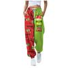 Women's Fashion Sport Christmas Printed Drawstring Pocket Casual Sweatpants Pants