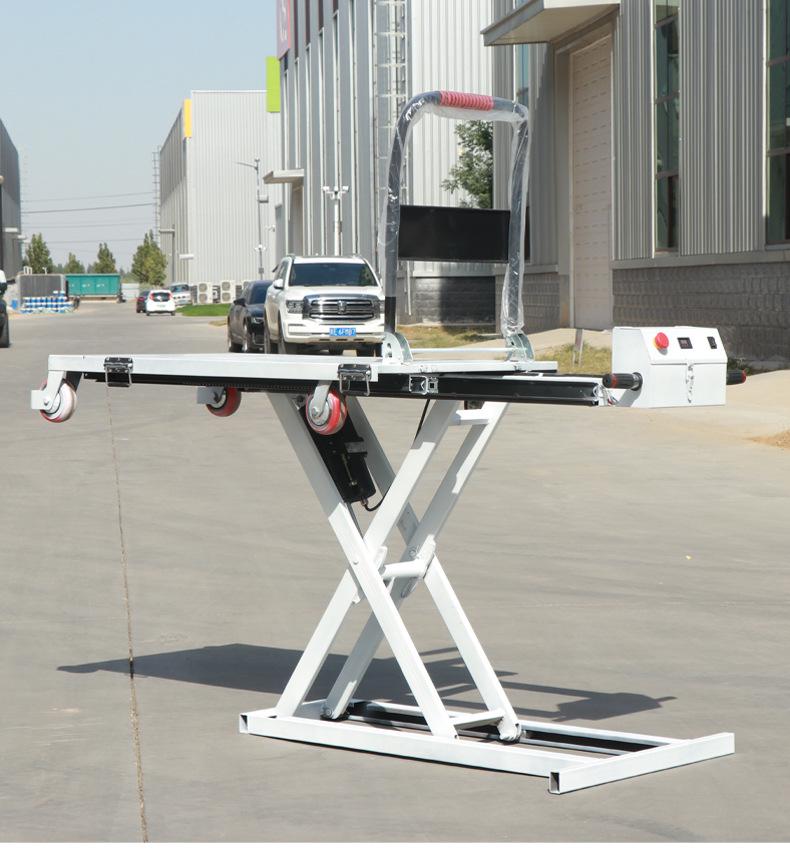 Ximu Electric Car Lifting Flatbed Scissor Lift Table with Retractable Steel Plate