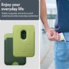 Caseology MagSafe Compatible Card Case with Vegan Premium Slim Compatible with iPhone iPhone and iPhone 13 Nano Pop Avo Green Built-in Magnet,